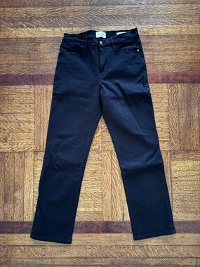 Frame Denim Le High Women's Black Straight-Leg Jeans